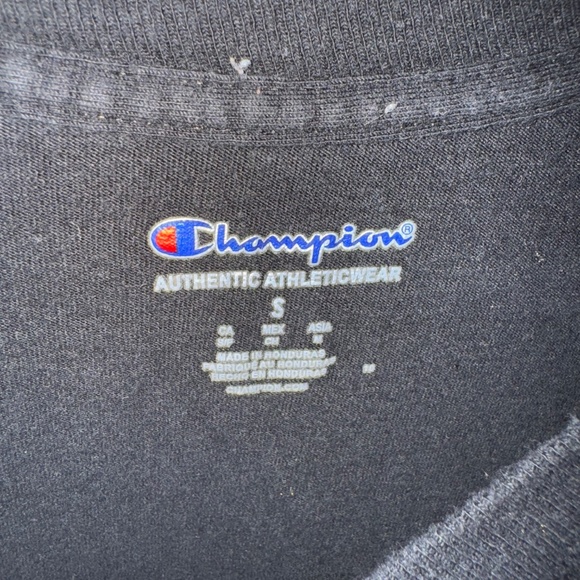 Champion Black Long Sleeve T-Shirt Mens Small - Picture 3 of 3
